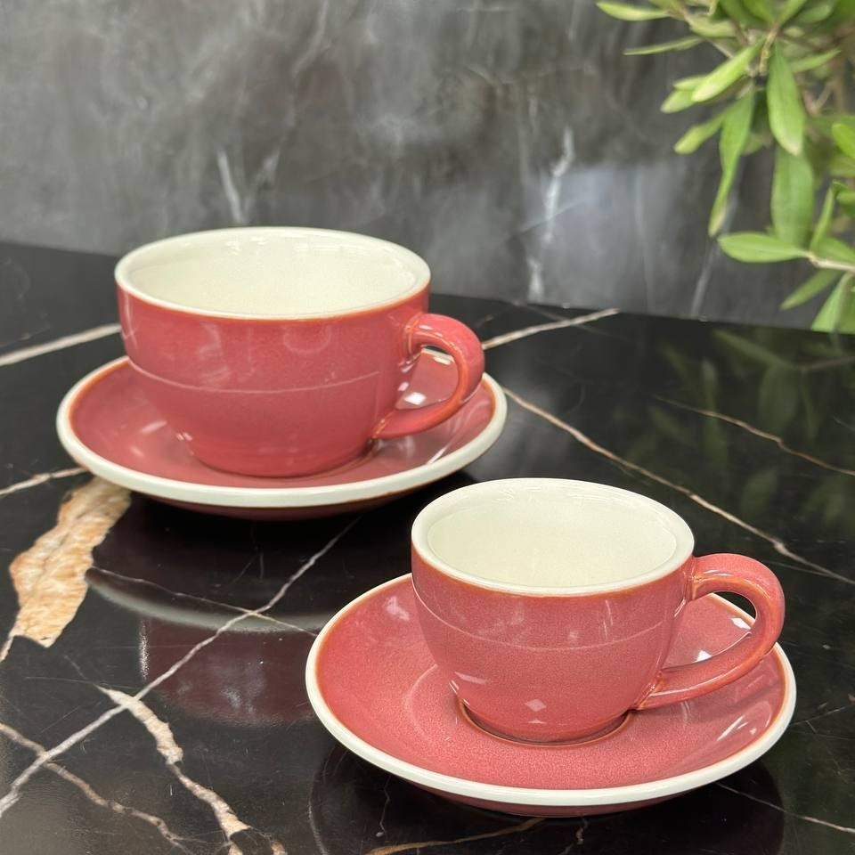 Набор чашек с блюдцами Pink Sun 6 шт