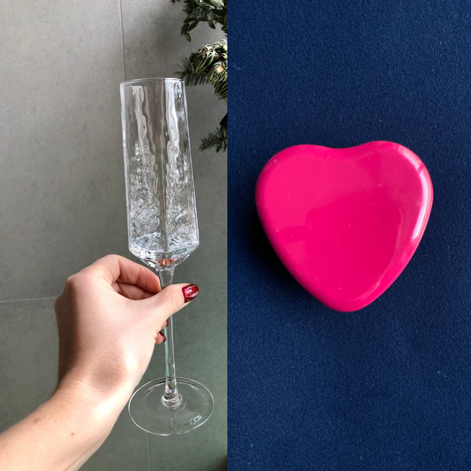 Romantic Set Richard (Набор бокалов для шампанского и соевая свеча)