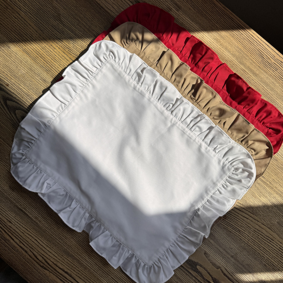 Прямоугольные салфетки с воланами Sandro 