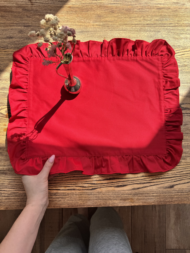 Прямоугольные салфетки с воланами Sandro 