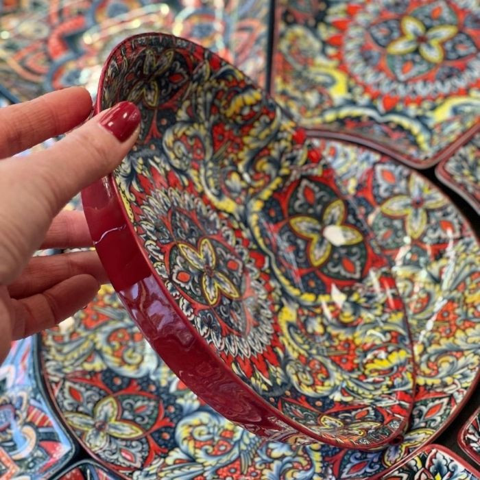 Тарелка глубокая Painted red