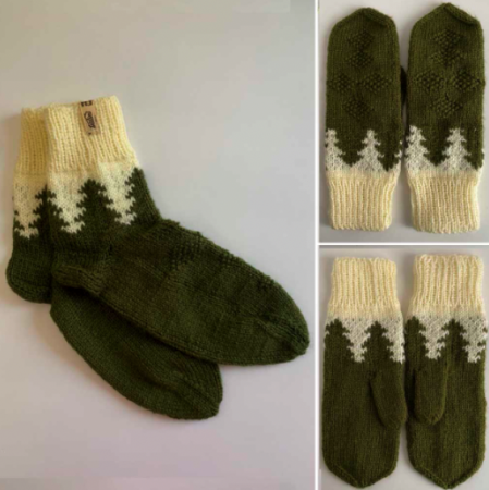 Вязаные носки и варежки Wzutti Green