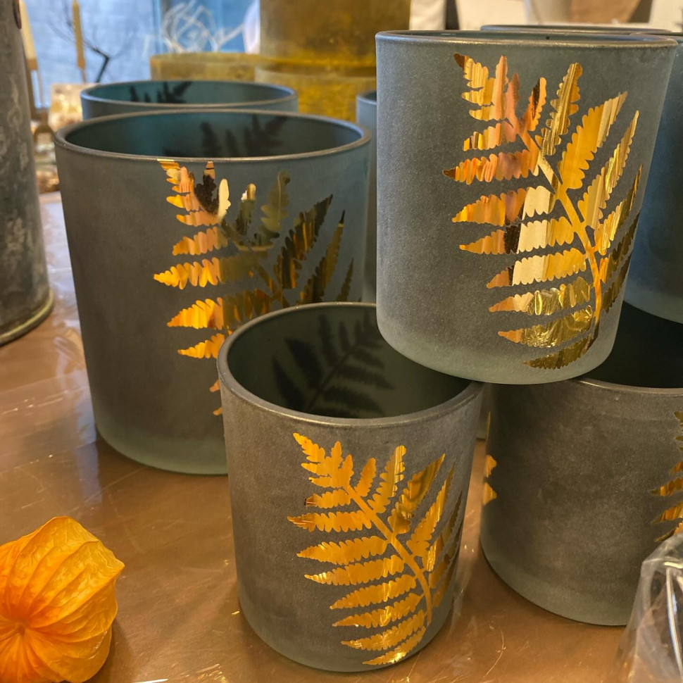 Набір підсвічників Gold leaf 3 шт