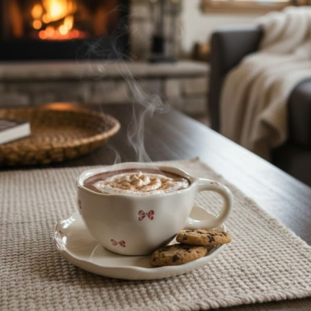 Чашка с блюдцем Pink bow