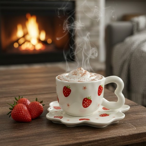 Чашка с блюдцем Berrie and love