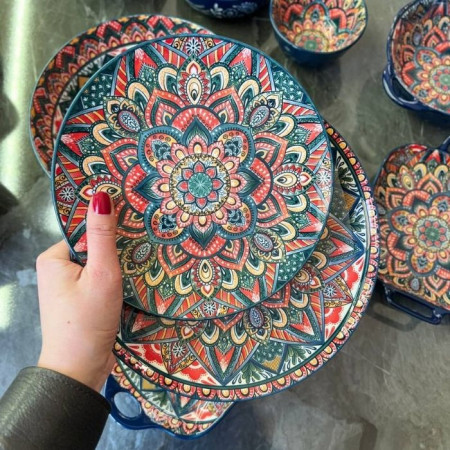 Тарелка Painted blue