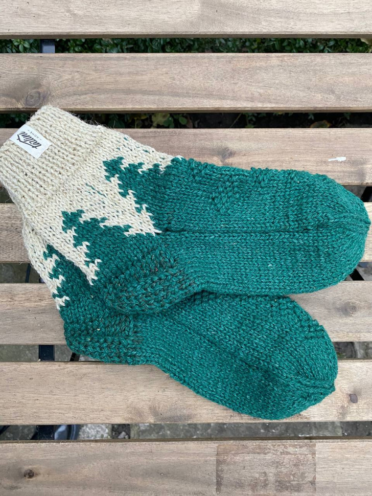 Шерстяные носки Wzutti (Зеленые)