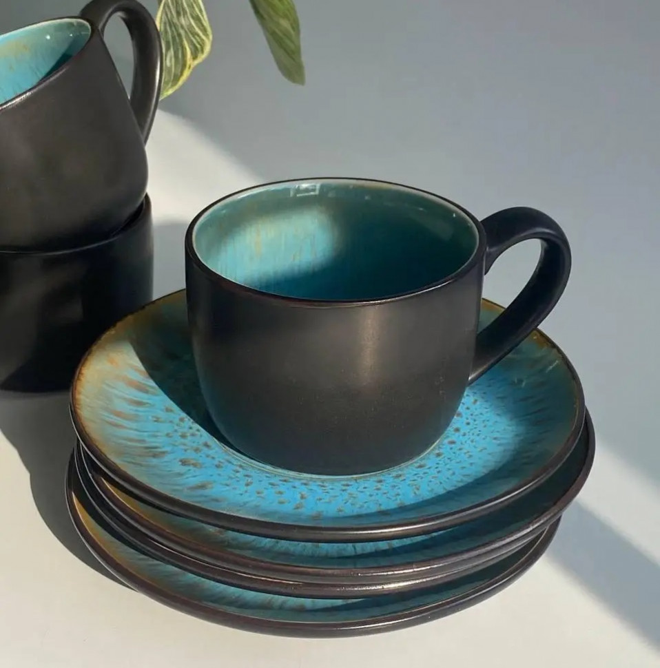 Набор 4 чашки + 4 блюдца кофейный Holland 200 мл