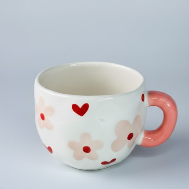 Чашка с блюдцем Pink Flower