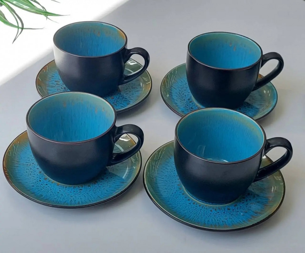 Набір 4 чашки + 4 блюдця чайний Holland 300 мл