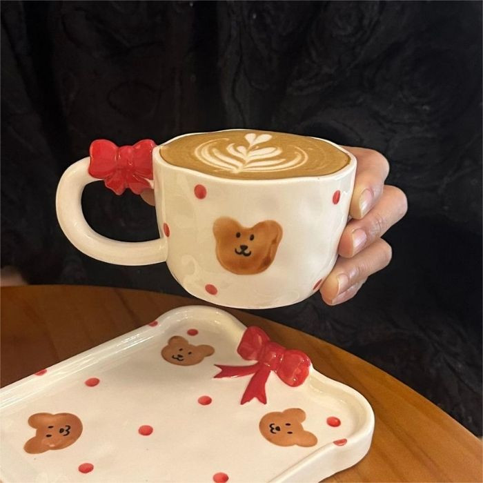 Чашка з блюдцем Bows and bears 220 мл