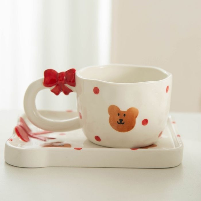 Чашка з блюдцем Bows and bears 220 мл