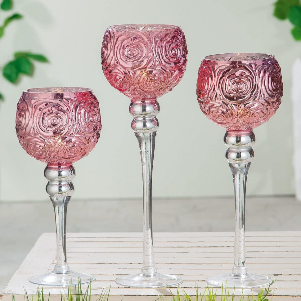 Набір підсвічників Rose 3 шт