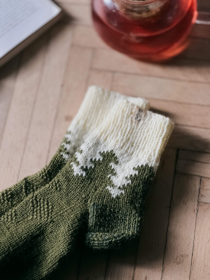 В'язані шкарпетки Wzutti Soft (Зелені)