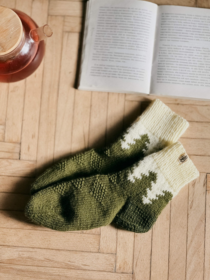 В'язані шкарпетки Wzutti Soft (Зелені)