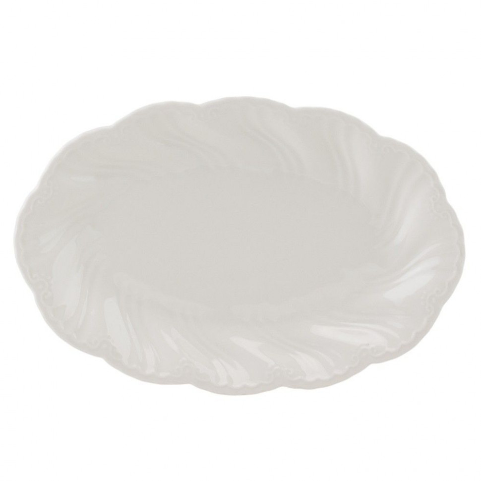 Тарелка овальная Winter watercolor