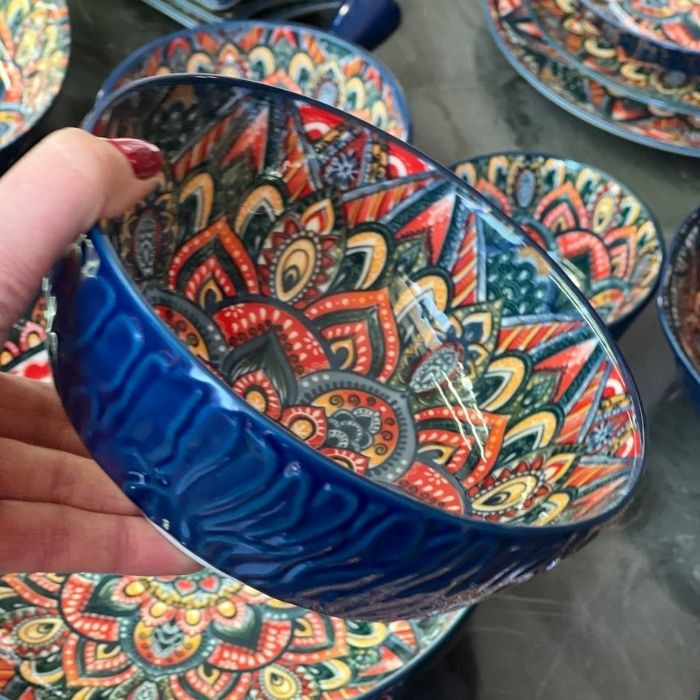 Салатник Painted blue