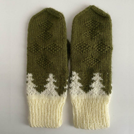 Вязаные варежки Wzutti (Зеленые)