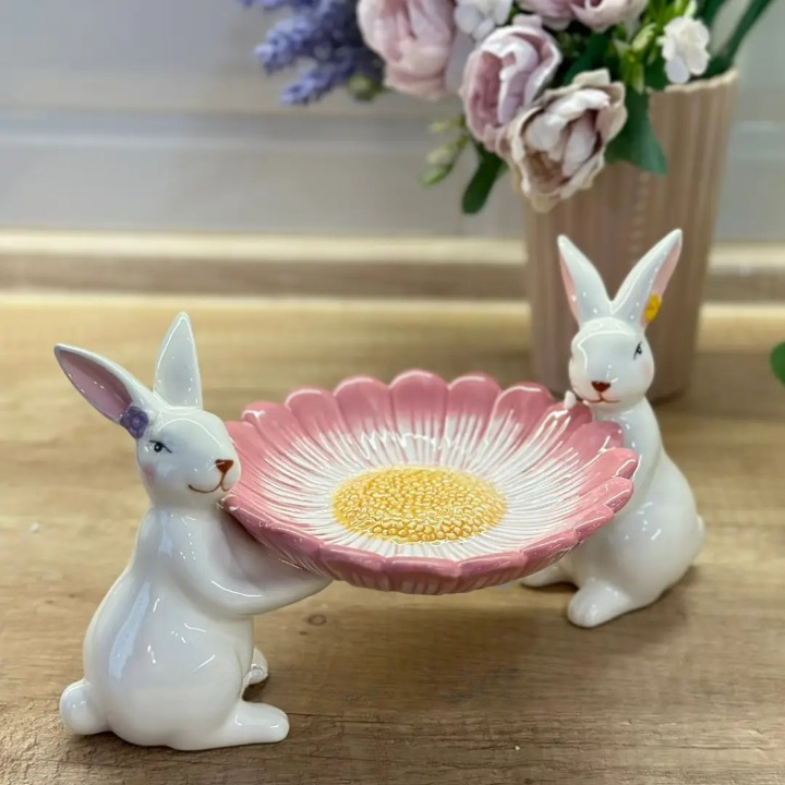 Декоративное керамическое блюдо Flower