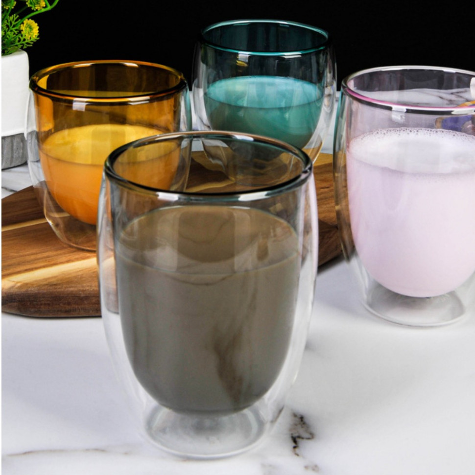 Скляна склянка з подвійною стінкою Regenbogen (330 мл)