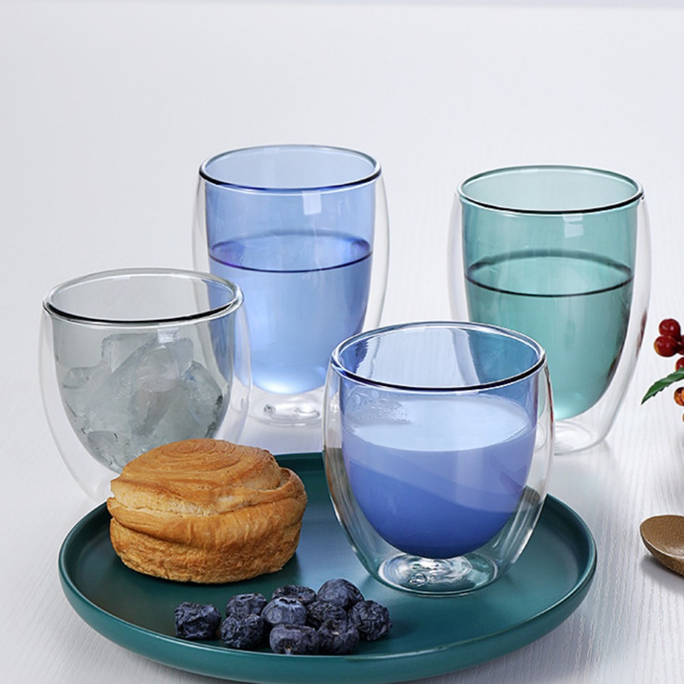 Скляна склянка з подвійною стінкою Regenbogen (330 мл)