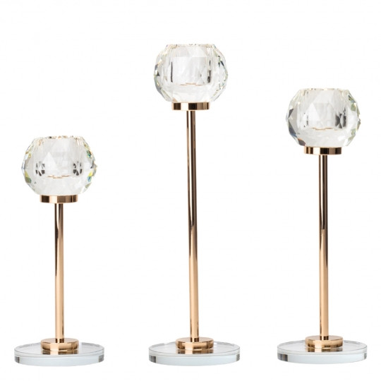 Набор с трех подсвечников Romance (серебро)