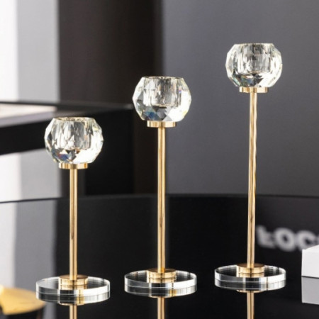 Набір з трьох підсвічників Romance (срібні)