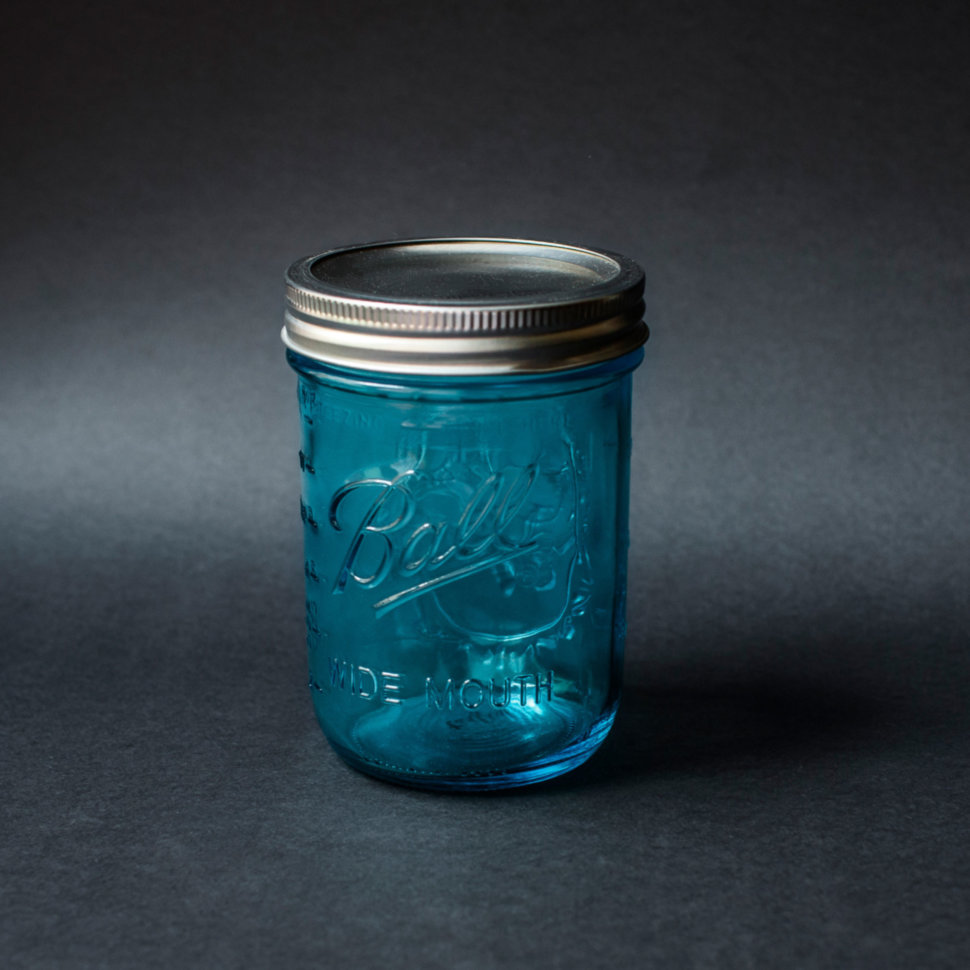 Банка Ball Mason Jar- Wide Mouth Blue 400 ml