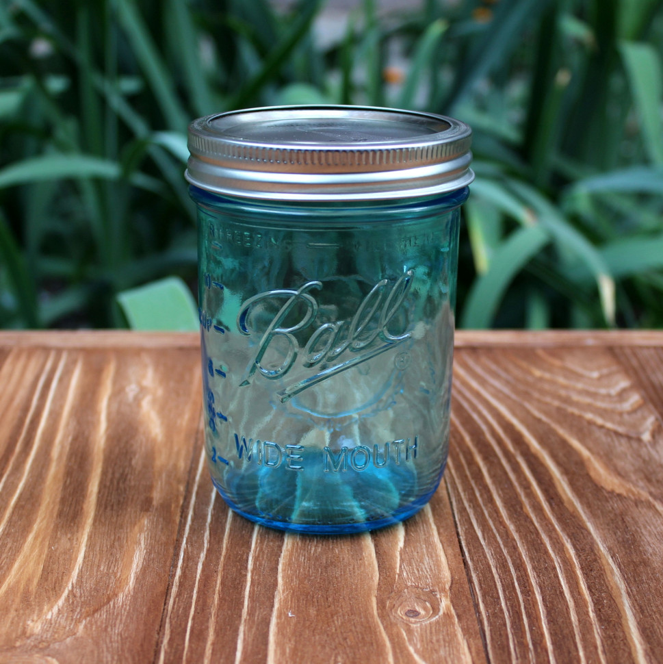 Банку Ball Mason Jar- Wide Mouth Blue 400 ml