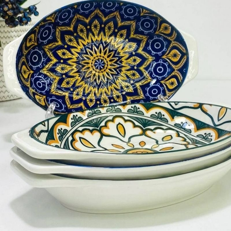 Тарілка глибока з ручками Тригір'я