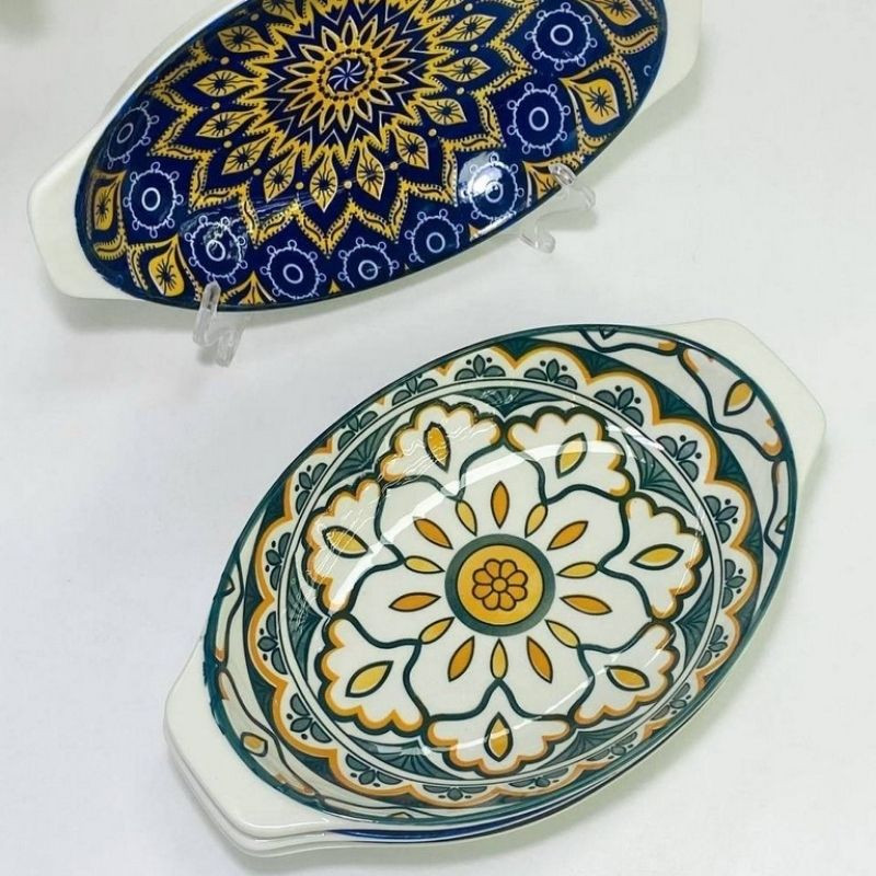 Тарілка глибока з ручками Тригір'я