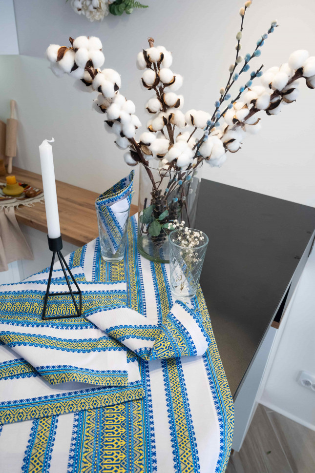 Вишита доріжка-скатертина та серветки Ethnic