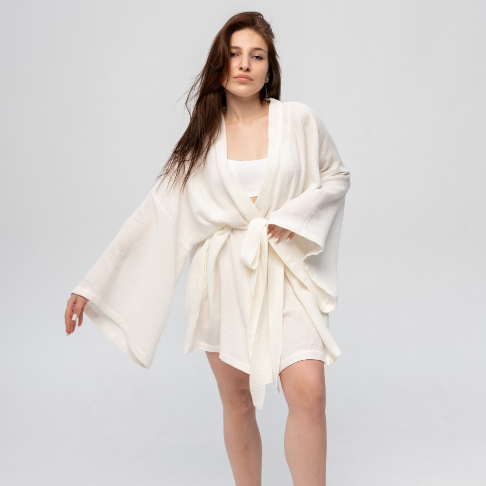 Кімоно Pretty з мусліну блакитна гортензія