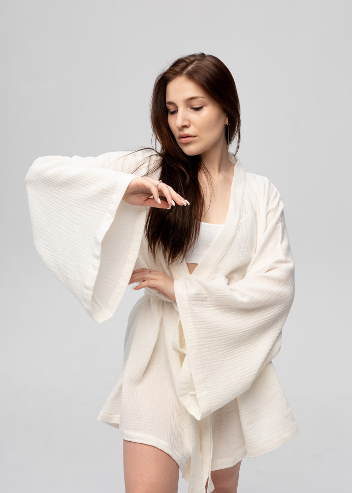 Кімоно Pretty з мусліну блакитна гортензія