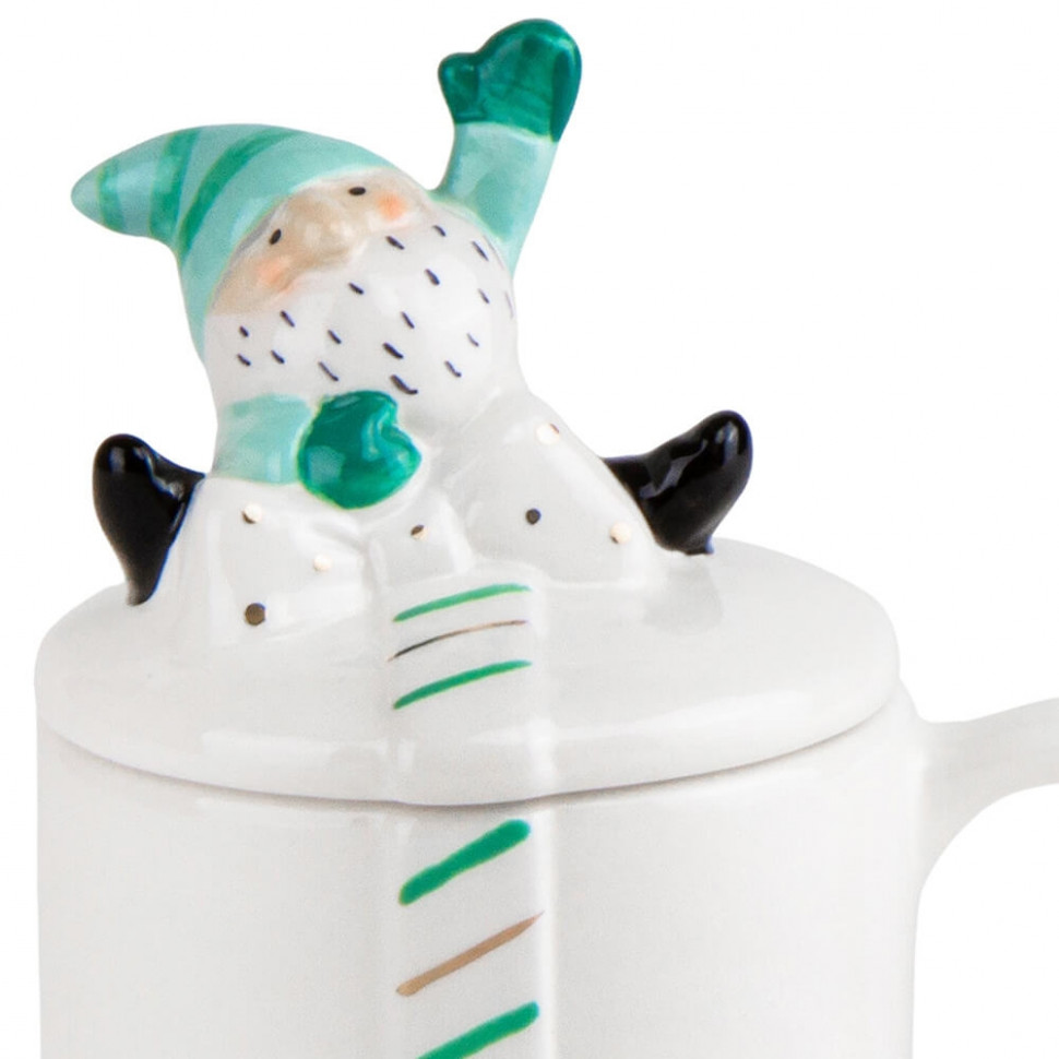 Чашка керамічна з кришкою Santa