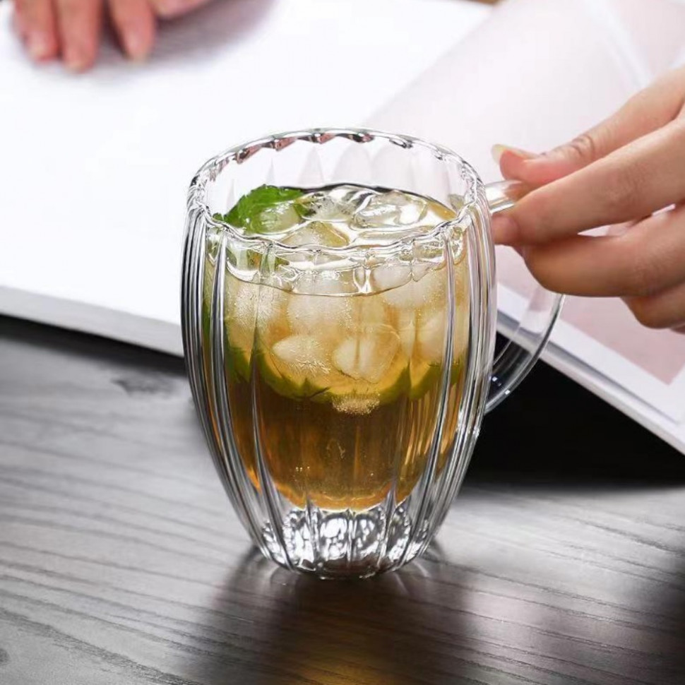 Стеклянная кружка с двойной стенкой Glacial (450 мл)