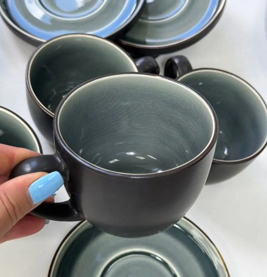 Набір 4 чашки + 4 блюдця Novel 300 мл