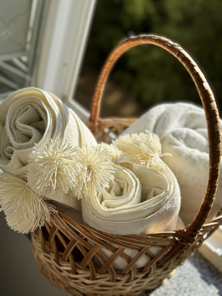 Махровий рушник Cotton blue