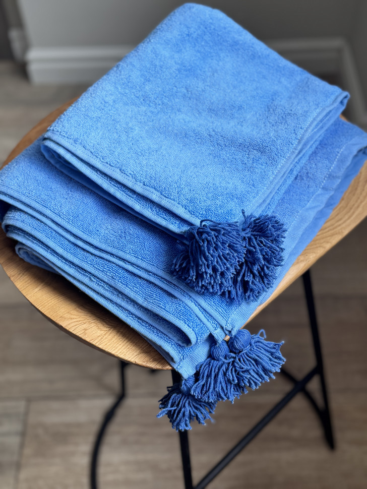 Махровий рушник Cotton blue