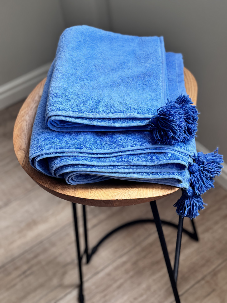 Махровий рушник Cotton blue