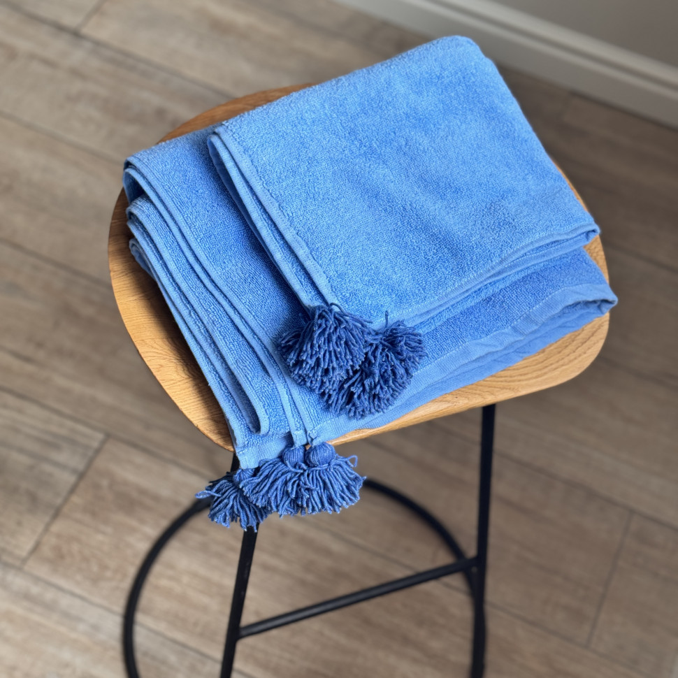Махровий рушник Cotton blue