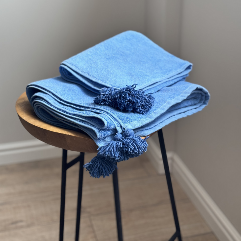 Махровий рушник Cotton blue