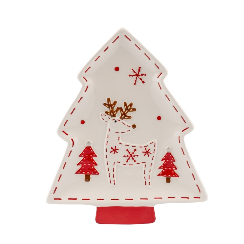 Блюдо Christmas tree with deer