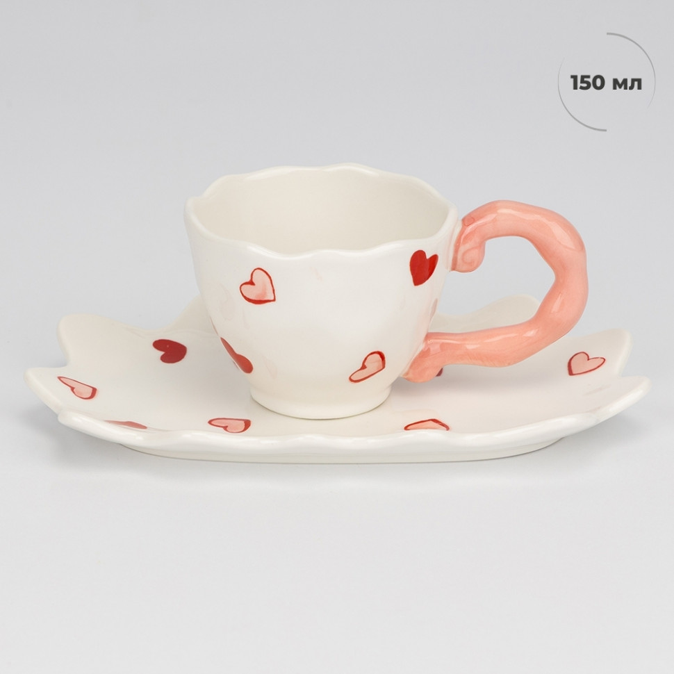 Чашка с блюдцем Romantic story 150 мл
