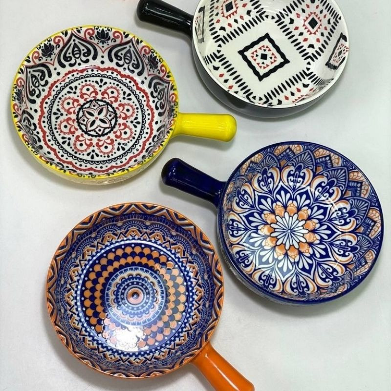 Тарелка глубокая с ручкой Тригорье 500 мл