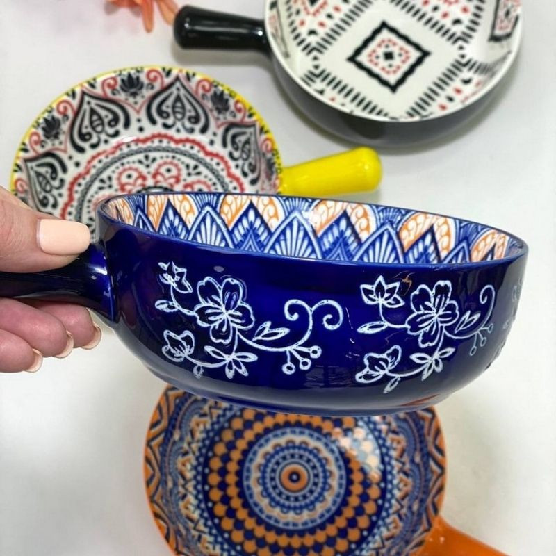 Тарелка глубокая с ручкой Тригорье 500 мл