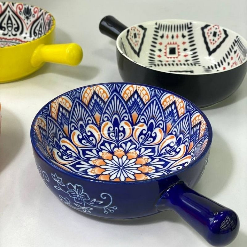 Тарелка глубокая с ручкой Тригорье 500 мл