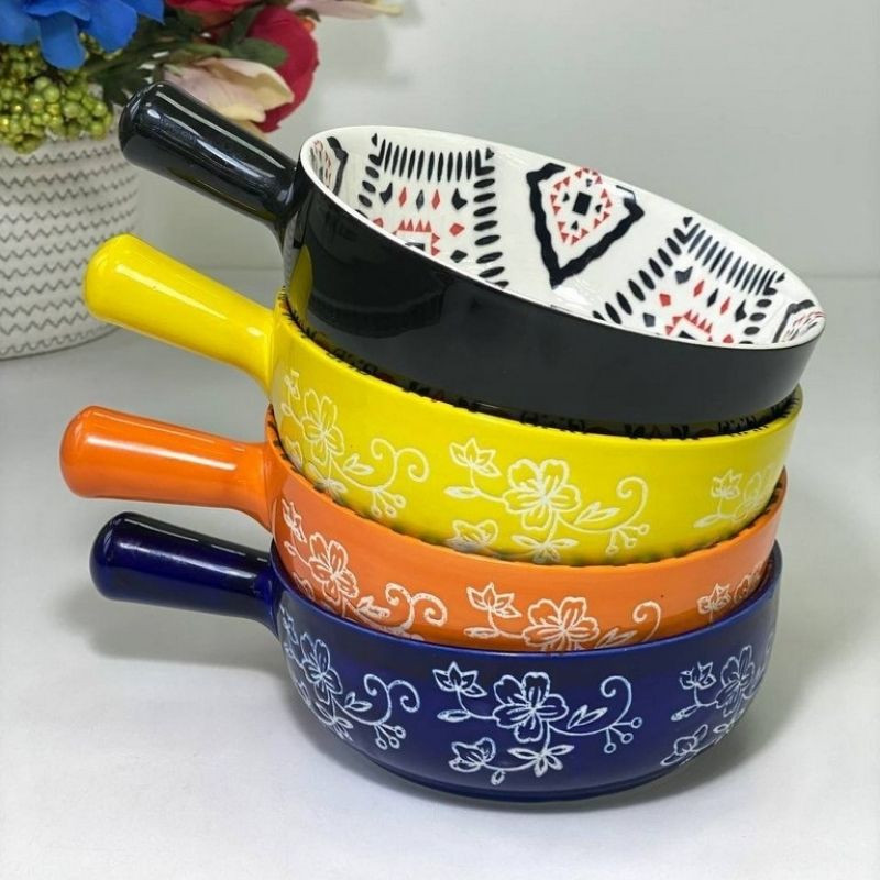 Тарелка глубокая с ручкой Тригорье 500 мл