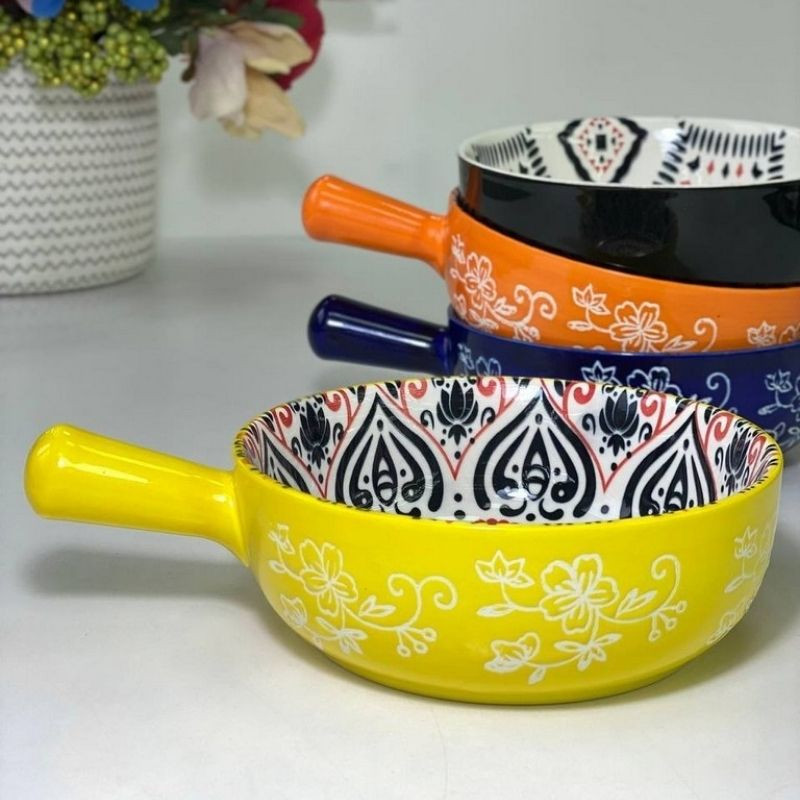 Тарелка глубокая с ручкой Тригорье 500 мл