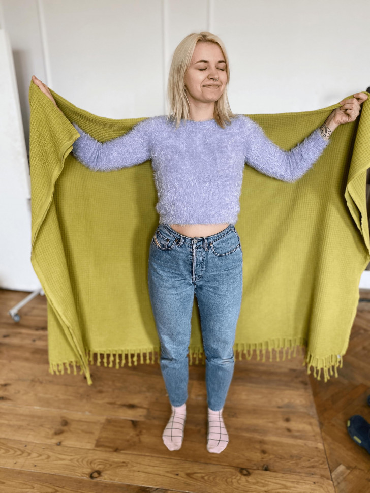 Хлопковое покрывало Waffle